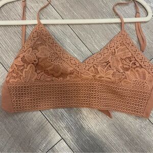 Lace Bralette in Rust Orange